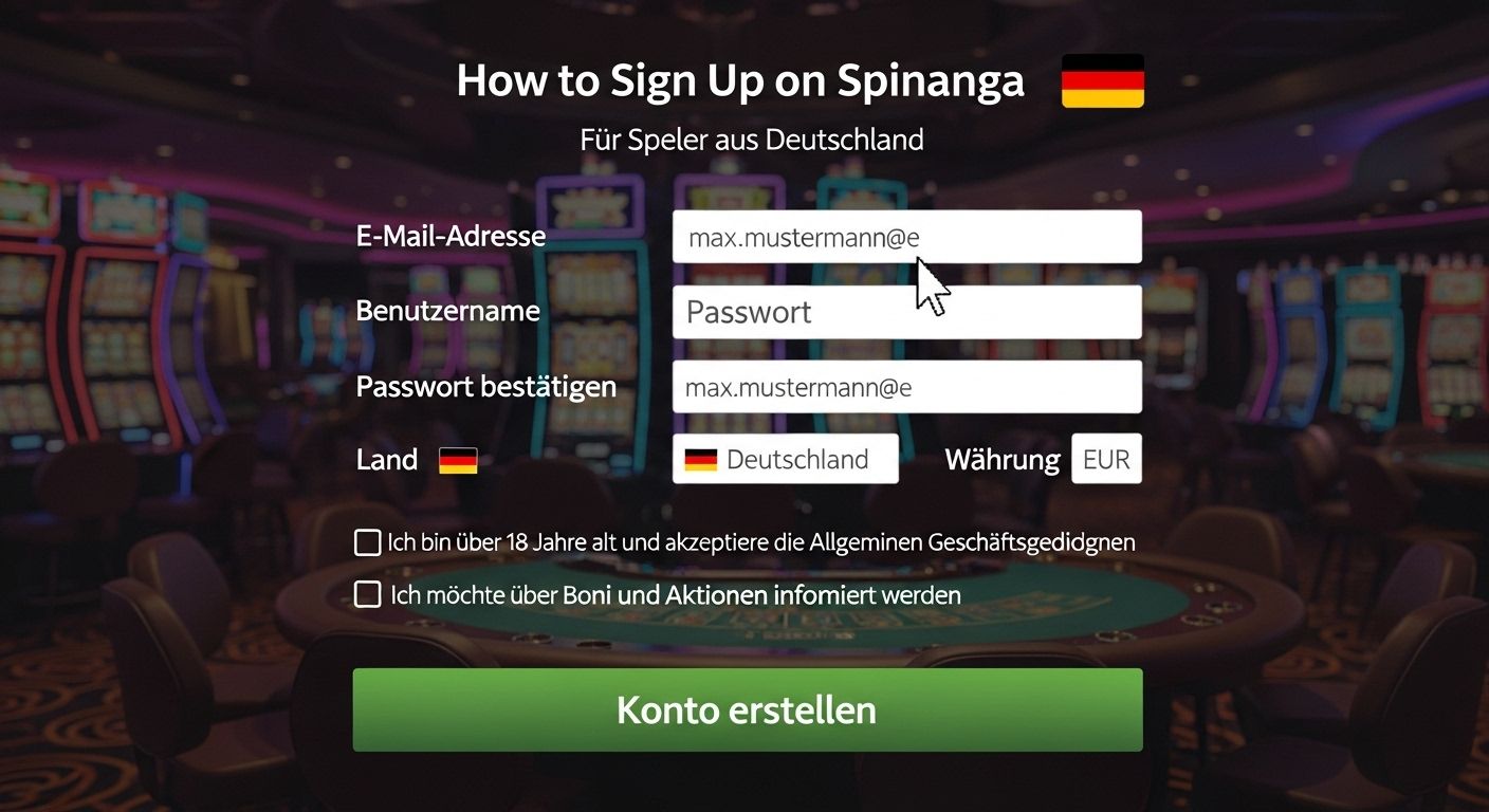 So melden Sie sich an create account